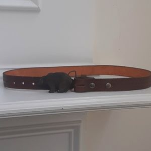 Leather belt